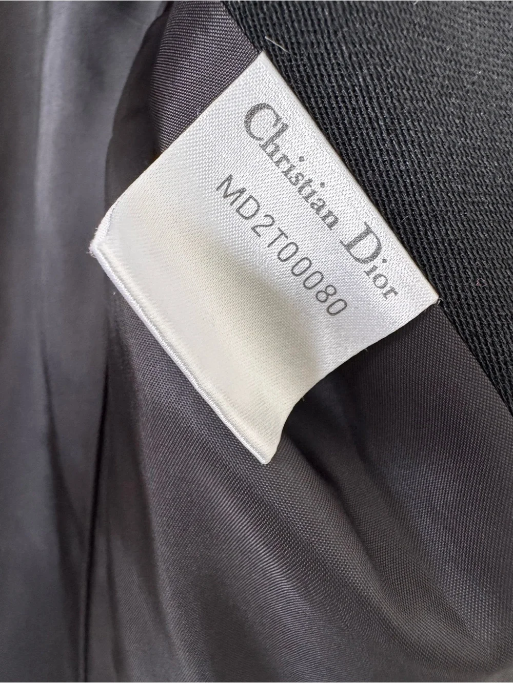 Dior Black, White & Red Tweed Collarless Jacket